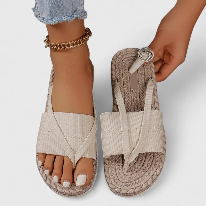 Mint green Gisandra™ orthopedic sandals by THE WHITMORE FAMILY, featuring supportive straps and cushioned soles.