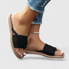 Mint green Gisandra™ orthopedic sandals by THE WHITMORE FAMILY featuring cushioned straps and supportive soles.