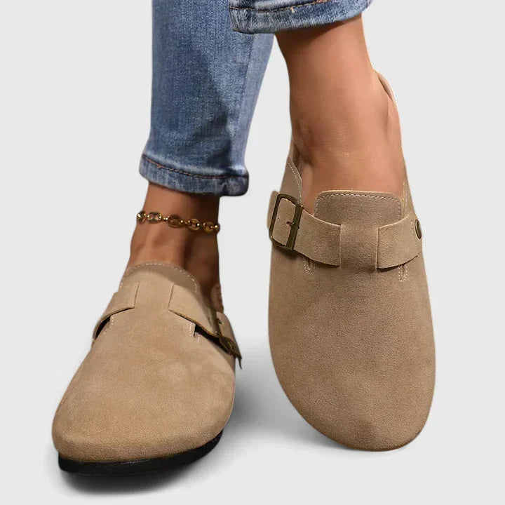 Katrien orthopedic loafers by THE WHITMORE FAMILY in mocha leather, featuring a comfortable and supportive design.