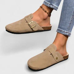 Katrien orthopedic loafers by THE WHITMORE FAMILY in mocha color, featuring supportive design and slip-on style for comfortable wear.