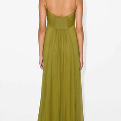 Stylish green Taylor guest dress by THE WHITMORE FAMILY, featuring elegant fabric and a flattering fit for special occasions.