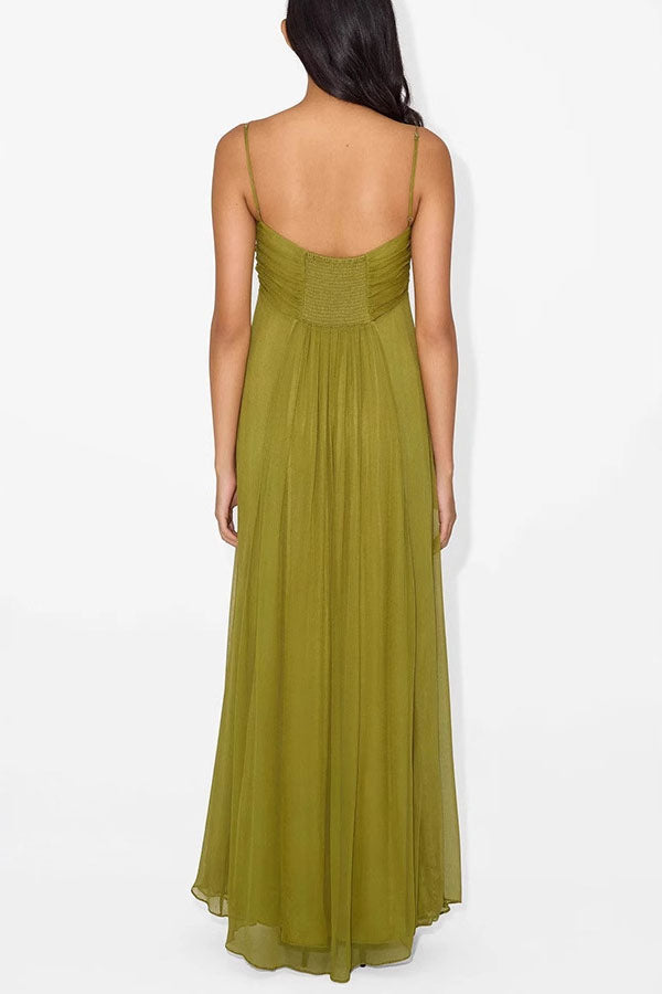 Stylish green Taylor guest dress by THE WHITMORE FAMILY, featuring elegant fabric and a flattering fit for special occasions.