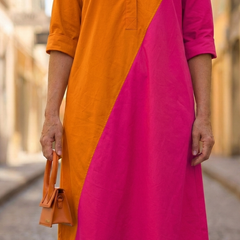 Orange Cassia Easy Morning Dress by THE WHITMORE FAMILY, featuring a comfortable, flowy design perfect for casual mornings.