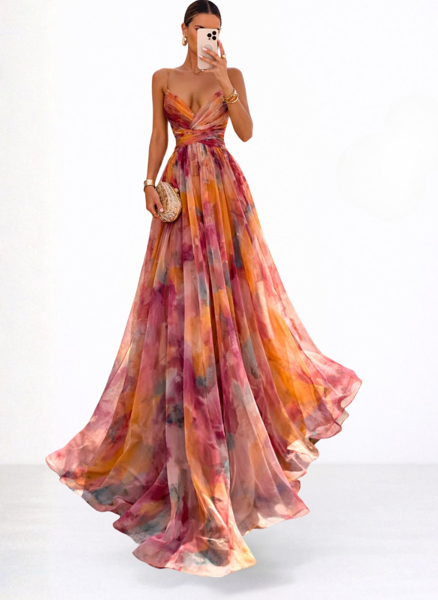 Orange Grace Romantic Invisible Dress by THE WHITMORE FAMILY, featuring a delicate, flowing design and elegant style.