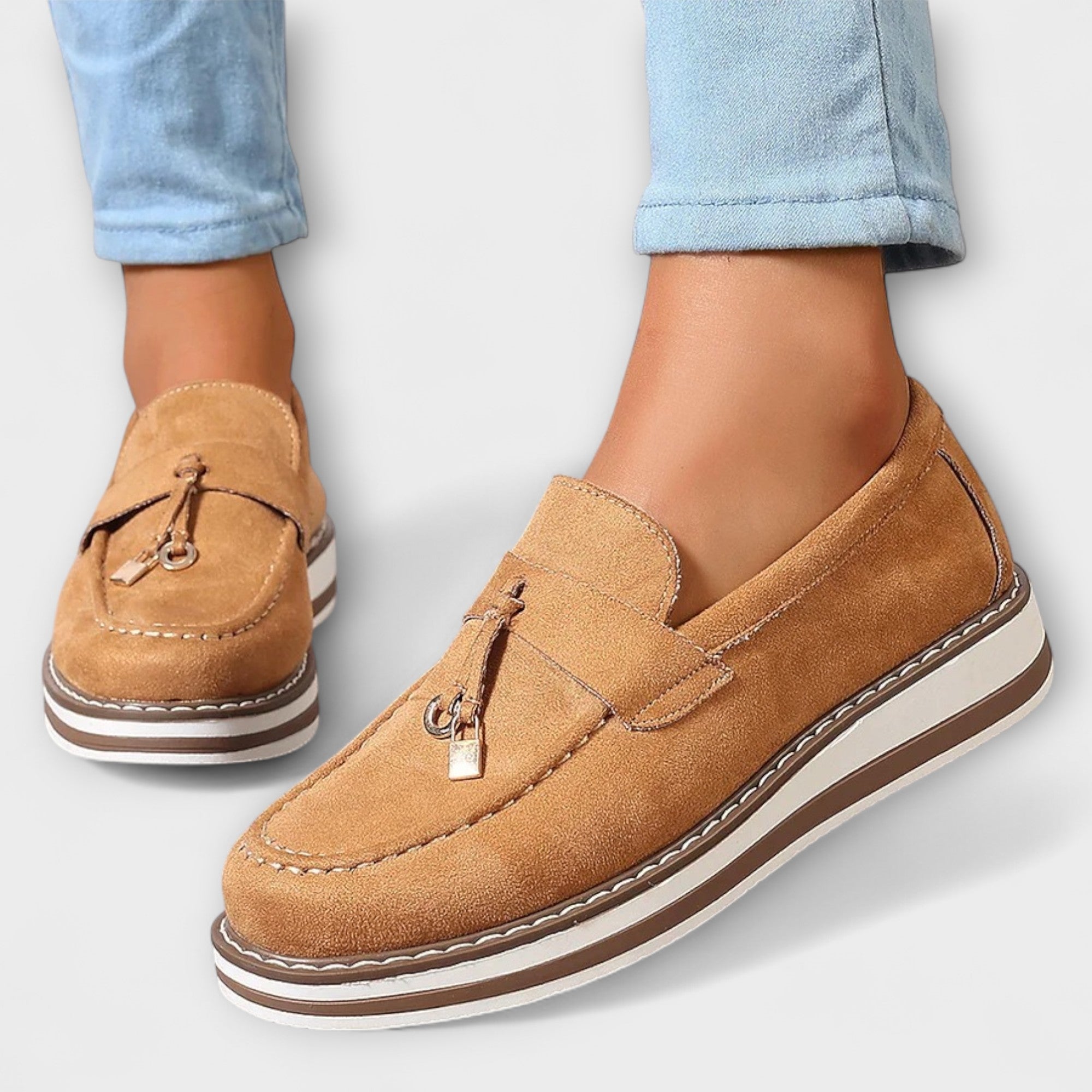 Pink Halo casual comfort loafers by THE WHITMORE FAMILY, featuring a soft design and slip-on style for everyday wear.