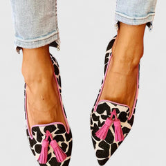 Pink Dhreika Smart Fit Loafers by THE WHITMORE FAMILY, stylish slip-on shoes with a comfortable fit and elegant design.