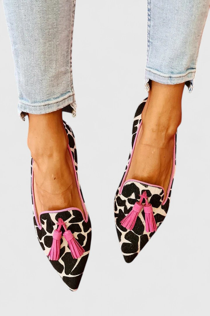 Pink Dhreika Smart Fit Loafers by THE WHITMORE FAMILY, stylish slip-on shoes with a comfortable fit and elegant design.