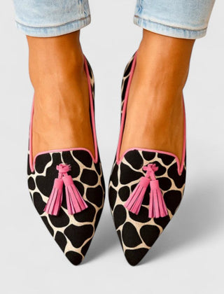 Pink Dhreika Smart Fit Loafers by THE WHITMORE FAMILY, stylish women's slip-on shoes with comfortable fit and modern design.