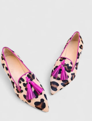 Pink Jheanna Classic Comfort Loafers by THE WHITMORE FAMILY, showing stylish slip-on footwear with a smooth finish.