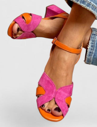 Pink Devynne orthopaedic heels by THE WHITMORE FAMILY featuring supportive design and stylish heel for comfortable wear.