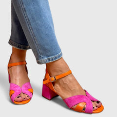 Pink Devynne orthopaedic heels by THE WHITMORE FAMILY featuring supportive design and stylish appearance.