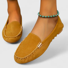 Pink Karlene orthopedic loafer by THE WHITMORE FAMILY, featuring a comfortable slip-on design and supportive sole.