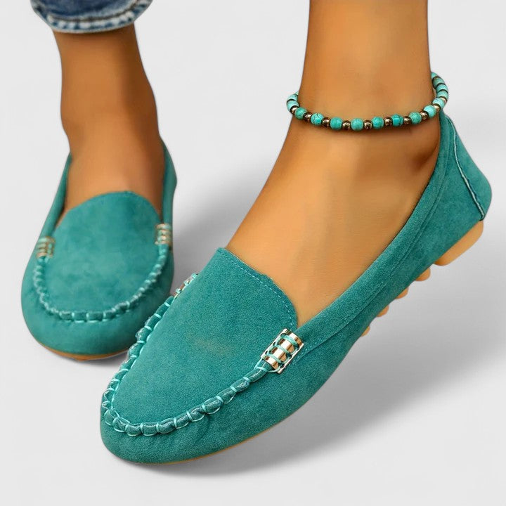 Pink Karlene orthopedic loafer from THE WHITMORE FAMILY featuring comfortable, supportive design and stylish casual footwear.