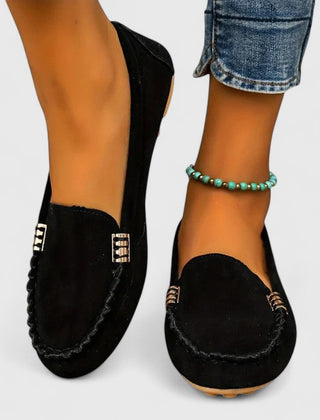 Pink Karlene orthopedic loafer by THE WHITMORE FAMILY featuring comfortable slip-on design and cushioned insole.
