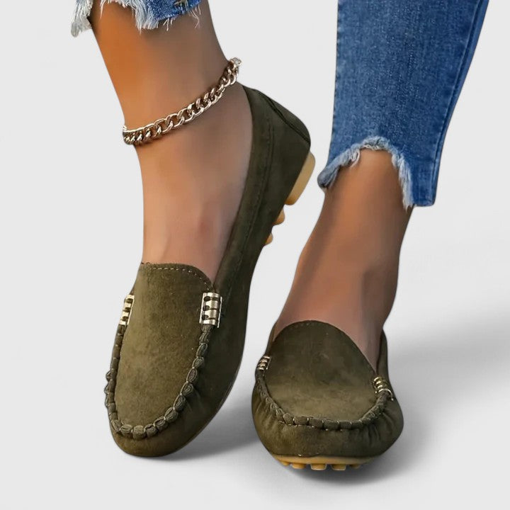 Pink Karlene orthopedic loafer by THE WHITMORE FAMILY featuring comfortable design and stylish slip-on style.