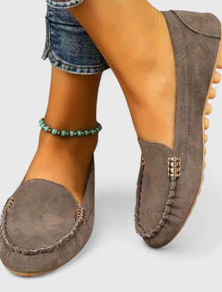 Pink Karlene orthopedic loafer by THE WHITMORE FAMILY featuring a comfortable slip-on design and supportive sole.