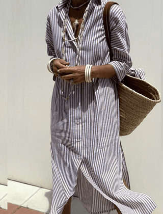 Pink Cariel elegant breathable maxi dress by THE WHITMORE FAMILY, flowing fabric and stylish design perfect for summer wear.