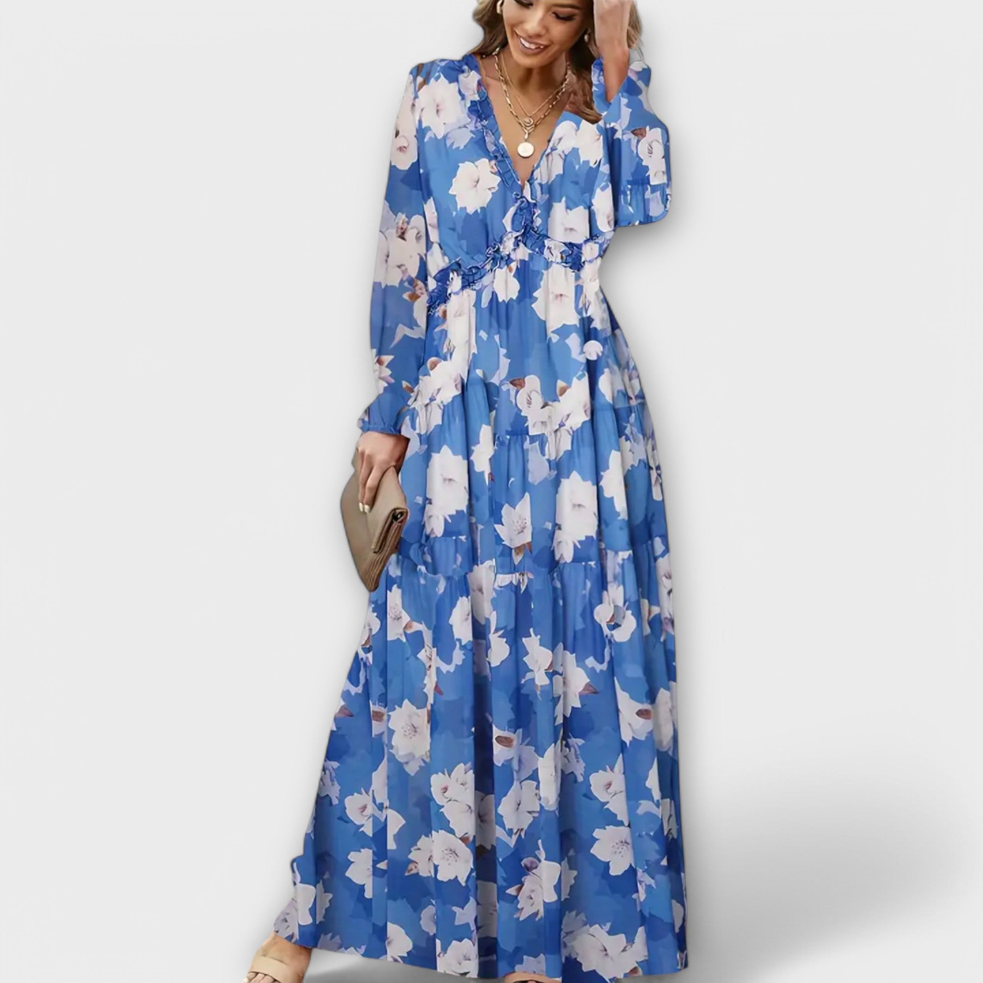 Pink Liv Helen elegant dress by THE WHITMORE FAMILY, featuring a stylish design and fitted silhouette for formal occasions.