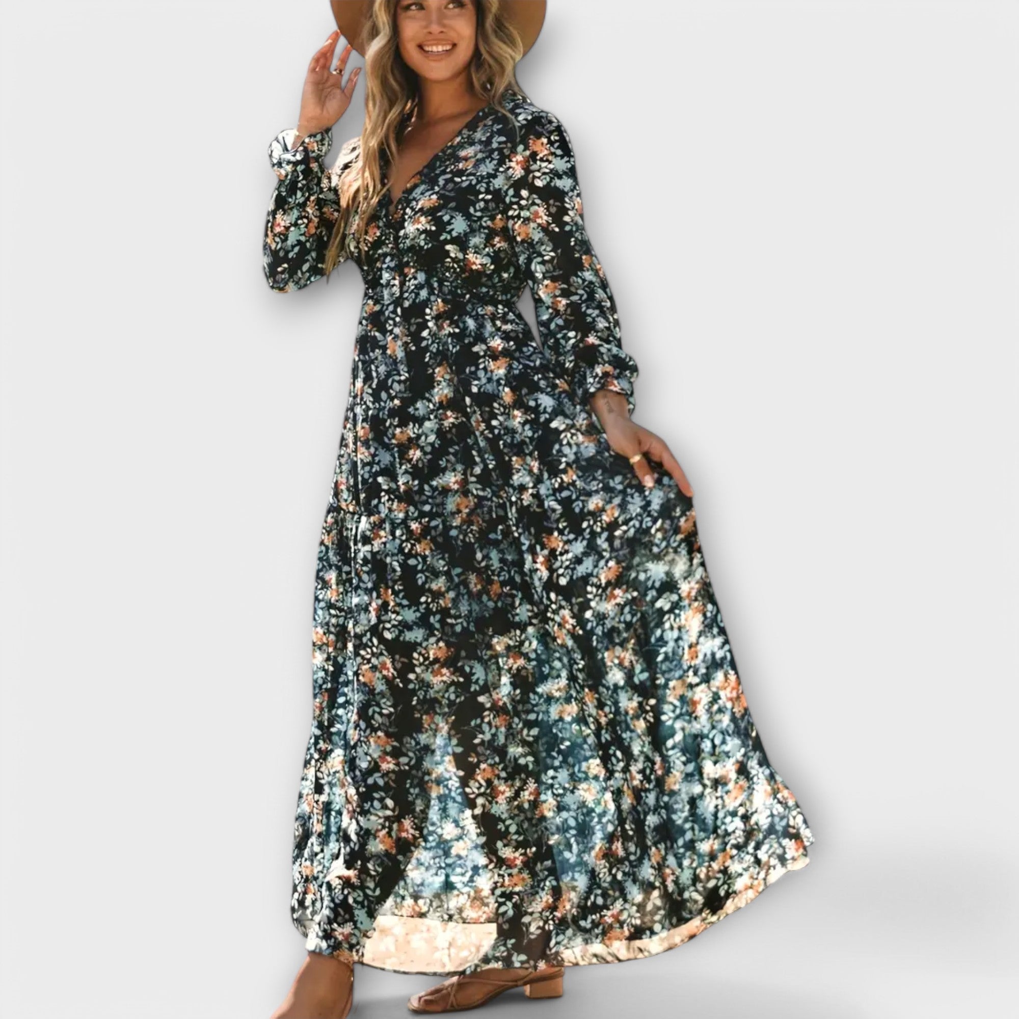 Pink Liv Helen Elegant Dress by THE WHITMORE FAMILY, showcased on a mannequin with detailed fabric and stylish design.
