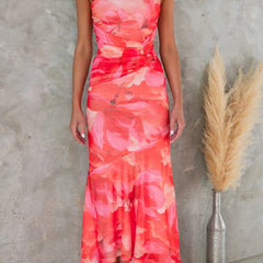 Purple floral one-shoulder dress by THE WHITMORE FAMILY featuring a stylish design and elegant fit.