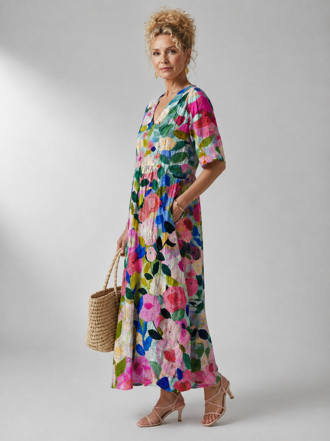 Vintage flower dress by THE WHITMORE FAMILY featuring a floral pattern and a classic silhouette.