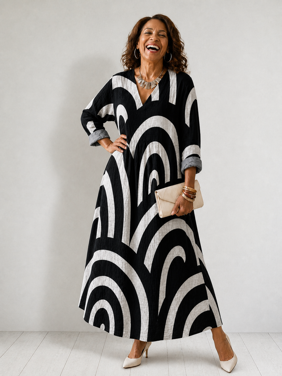 Cynthia Summer Breeze printed dress by THE WHITMORE FAMILY featuring lightweight fabric and a floral pattern.