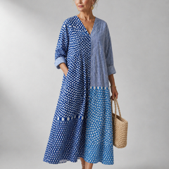 Lucille women's vibrating and comfortable dress by THE WHITMORE FAMILY, shown in a stylish, fitted design with soft fabric.