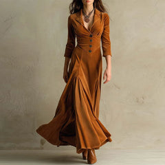 Flowing velvet maxi dress by THE WHITMORE FAMILY, featuring a elegant design and rich fabric in a full-length style.