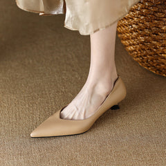 Beige Gerda Elegant Pumps by THE WHITMORE FAMILY, stylish sandal with a sleek design and comfortable fit.