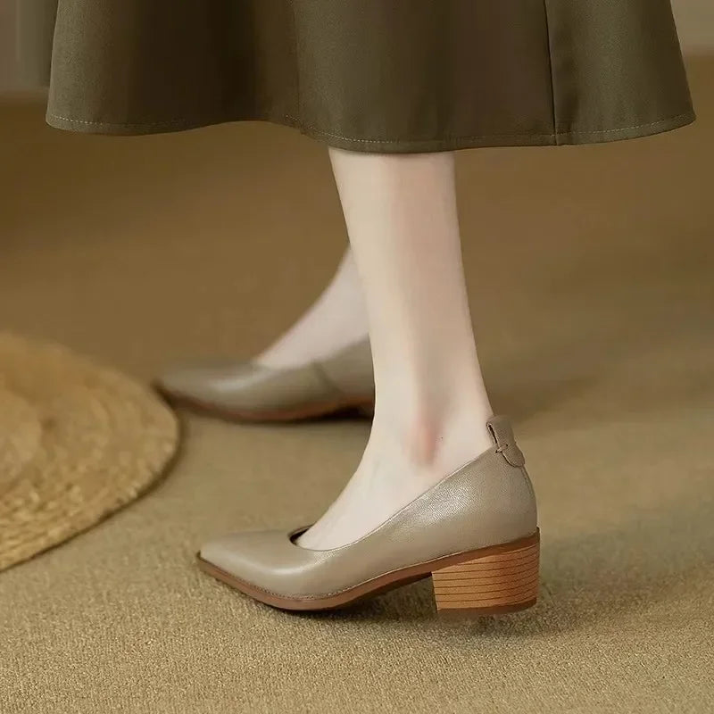 Beige Helen classic chic pumps by THE WHITMORE FAMILY, stylish sandal with sleek design and comfortable fit.