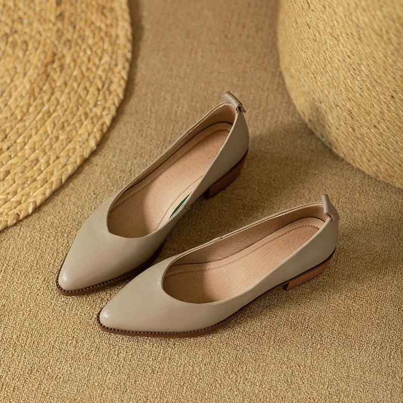 Beige Helen Classic Chic Pumps by THE WHITMORE FAMILY, stylish sandal with elegant design and comfortable fit.