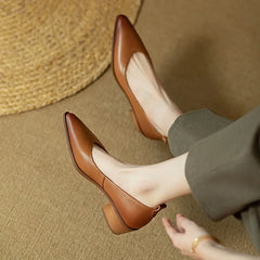 Beige Helen Classic Chic Pumps by THE WHITMORE FAMILY, stylish sandal with sleek design and comfortable fit.