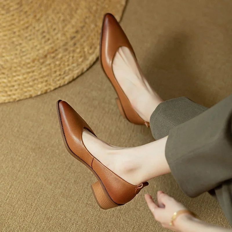 Beige Helen Classic Chic Pumps by THE WHITMORE FAMILY, stylish sandal with sleek design and comfortable fit.