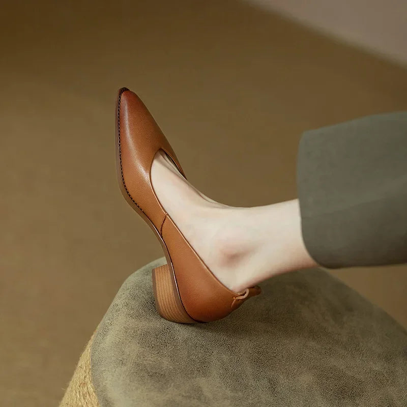 Beige Helen Classic Chic Pumps by THE WHITMORE FAMILY, stylish sandal with elegant design and comfortable fit.