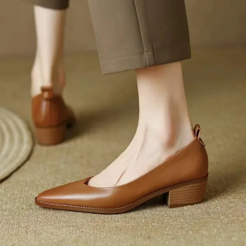 Beige Helen Classic Chic Pumps by THE WHITMORE FAMILY, stylish sandal with elegant design and comfortable fit.