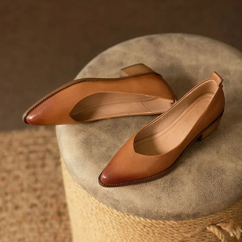 Beige Helen Classic Chic Pumps by THE WHITMORE FAMILY, stylish sandal with sleek design and comfortable fit.