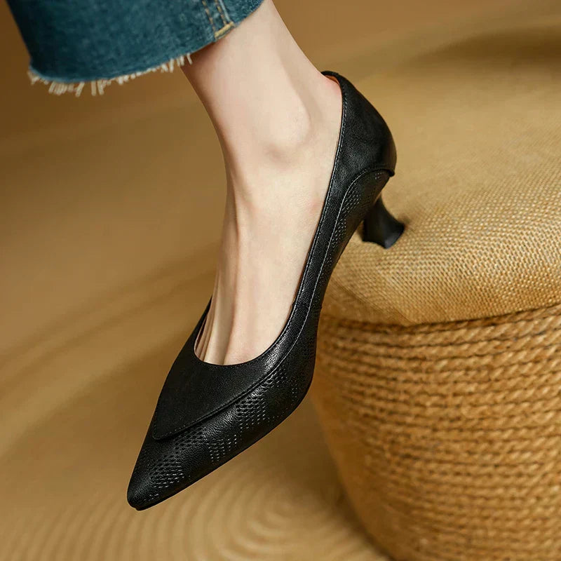 Brown Fiona elegant pumps by THE WHITMORE FAMILY, stylish sandal with a sleek design and comfortable fit.
