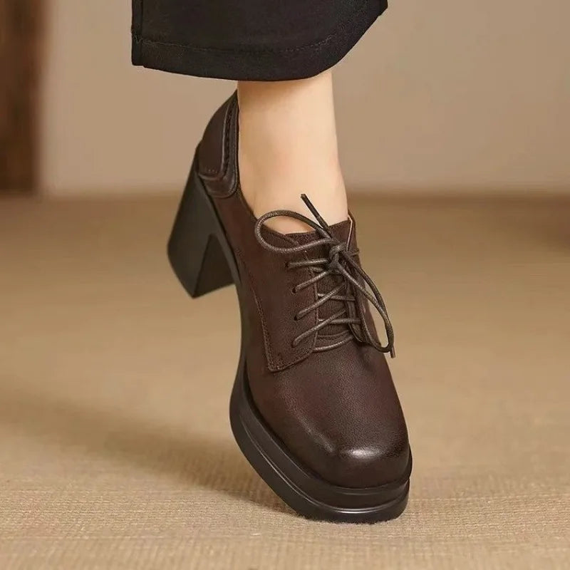 Brown Margot Classic Pumps by THE WHITMORE FAMILY, stylish sandal with sleek design and comfortable fit.