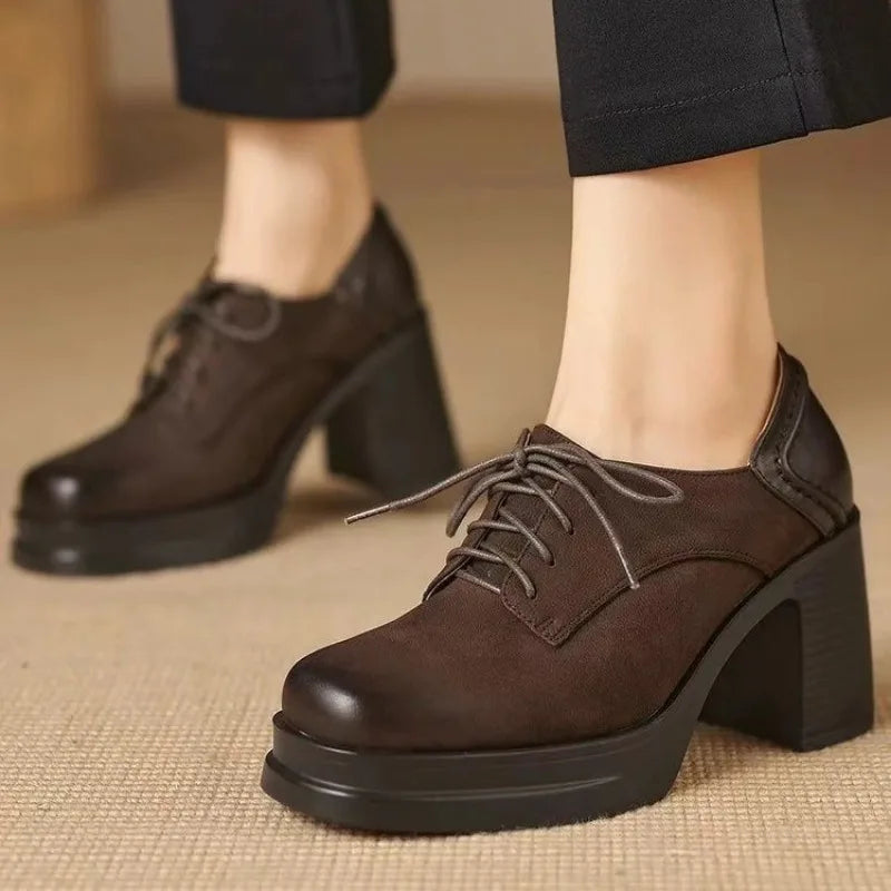 Brown Margot classic pumps by THE WHITMORE FAMILY, stylish sandal with a sleek design and comfortable fit.