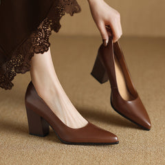Brown Verona elegant pumps by THE WHITMORE FAMILY, stylish sandal with sleek design and comfortable heel.