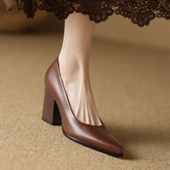 Brown Verona Elegant Pumps by THE WHITMORE FAMILY, stylish women's sandal with a sleek design and comfortable fit.