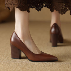 Brown Verona Elegant Pumps by THE WHITMORE FAMILY, stylish sandal with a sleek design and comfortable fit.