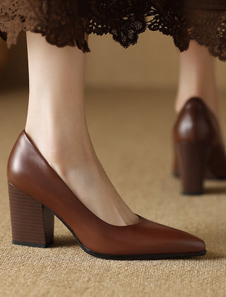 Brown Verona Elegant Pumps by THE WHITMORE FAMILY, stylish sandal with a sleek design and comfortable fit.