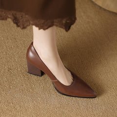 Brown Verona Elegant Pumps sandal by THE WHITMORE FAMILY featuring a classic design and comfortable slip-on style.