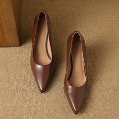 Brown Verona Elegant Pumps by THE WHITMORE FAMILY, stylish sandal with a sleek design and comfortable fit.