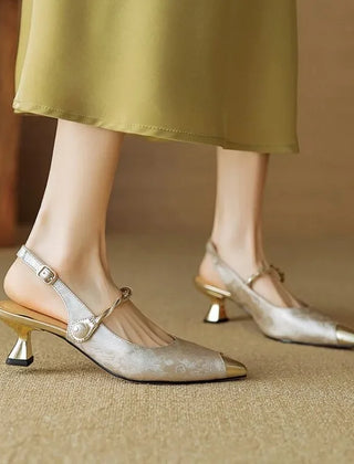 Green THE WHITMORE FAMILY Karen Fine Elegant Pumps sandal with sleek design and comfortable fit.