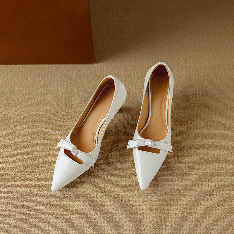 Pink Elayna leather sandal by THE WHITMORE FAMILY featuring elegant leather pumps with a stylish design and comfortable fit.