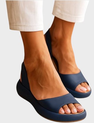 Yellow Caryzzaa™ orthopedic sandals by THE WHITMORE FAMILY, featuring cushioned straps and supportive sole for comfortable wear.