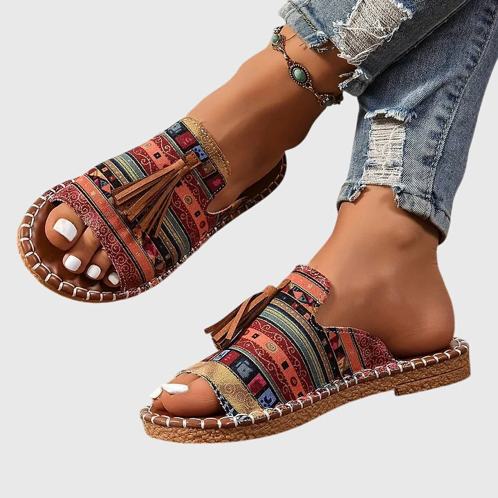 Lorraine™ orthopedic sandals by THE WHITMORE FAMILY, stylish open-toe sandals with supportive design and cushioned footbed.