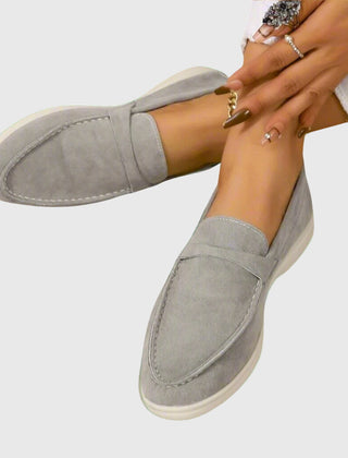 Camel orthopedic loafers by THE WHITMORE FAMILY featuring comfortable slip-on shoes with supportive soles and stylish design.